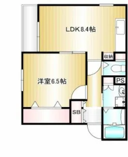 ジュネス阪南【3階】の間取り