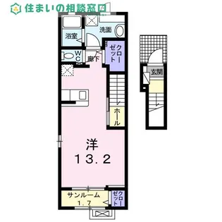 愛知県額田郡幸田町大字菱池字菅田【アパート】の間取り