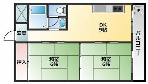 沼ハイツ【405号室】の間取り