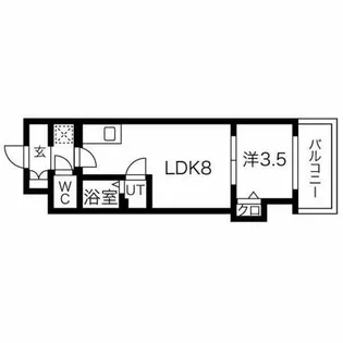 Mv.ms大阪新加美【8階】の間取り