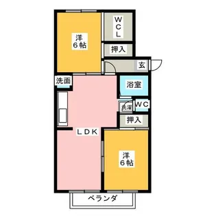 セジュール林【1階】の間取り