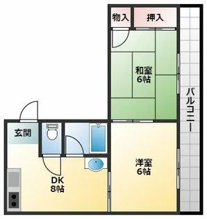 コーポイン松原【3階】の間取り