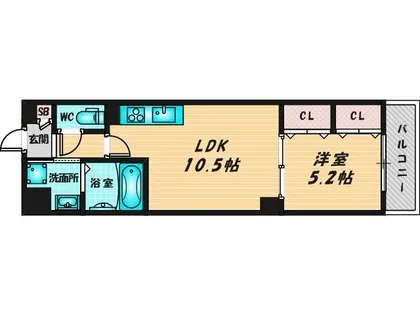 フォレストクリエオーレ枚岡弐番館【2階】の間取り