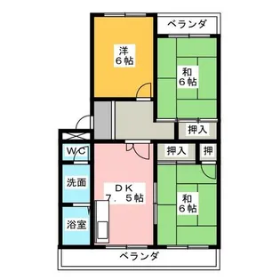 ハイツイヤサカ【3階】の間取り