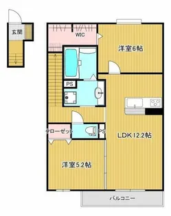 ボヌールメゾン【203号室】の間取り