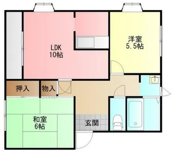 銀の馬車道 壱番館【D202号室】の間取り