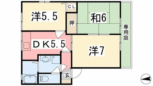 ディアス・オークラ【202号室】の間取り