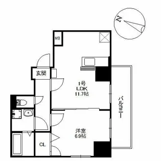 グレンパークⅡ番館 655【7階】の間取り