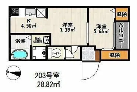 バーンメアオパトナム【2階】の間取り