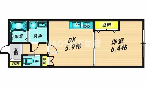 プレセアコート花園 B棟【1階】の間取り