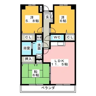 サンシャイン恵【3階】の間取り