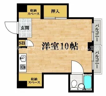 グランドハイツ湯里【809号室】の間取り