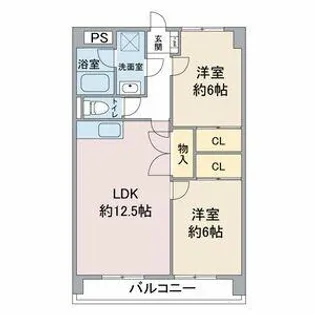 レージュ至来【2階】の間取り