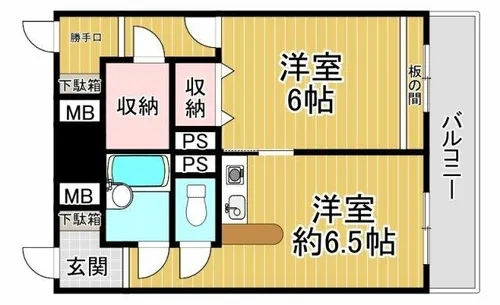ふぁみーゆ永代町【802号室】の間取り