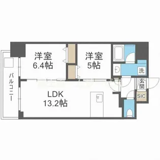 アーバネックス南新町【3階】の間取り