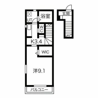 レジデンス花田【202号室】の間取り