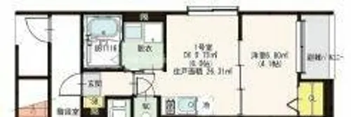 ハーモニーテラス伝法Ⅳ【3階】の間取り