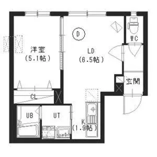 クルタ八軒【1階】の間取り