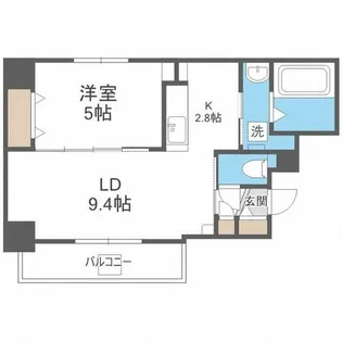 YU-COURT 大通西13【7階】の間取り