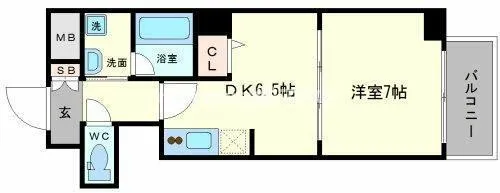 BGC難波タワー【10階】の間取り