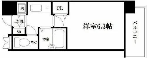ディナスティ清水谷Ⅲ【5階】の間取り