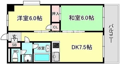 コスモガーデン【4階】の間取り