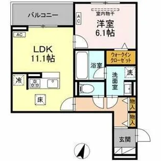 ビスタレイルウェイ八田【1階】の間取り