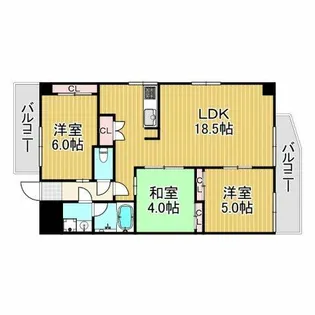 LaDouceur西宮北口【5階】の間取り