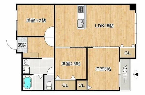 公社千里津雲台A22号棟【11階】の間取り