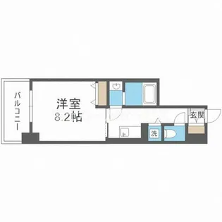 アヴェニール北浜【9階】の間取り