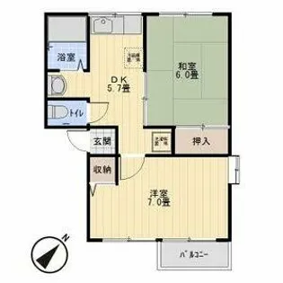 シャトー【205号室】の間取り