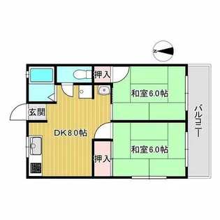 シティハイム本山【1F号室】の間取り