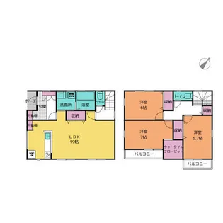 愛知県春日井市柏井町6丁目【一戸建】の間取り