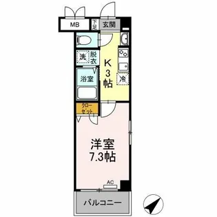 グランドパレス【301号室】の間取り