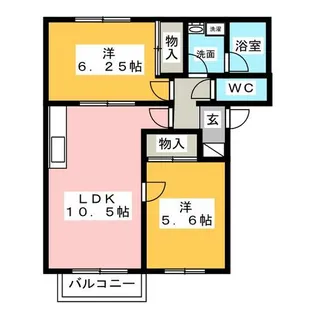 パストラル B棟【2階】の間取り