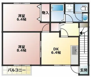コートヤードⅥ【2階】の間取り