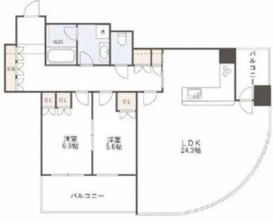 ザ・梅田タワー【9階】の間取り