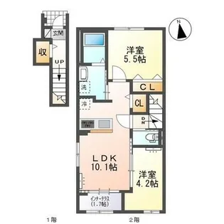 ティーノ フェリーチェ33【2階】の間取り