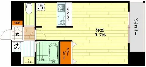 プレサンス梅田北デイズ【7階】の間取り