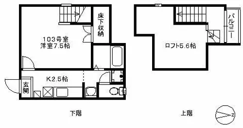 POLARIS CITY Ⅱ 313【103号室】の間取り