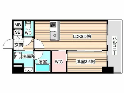 リヴェント福島【6階】の間取り