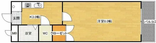 リバティプレイス【3階】の間取り