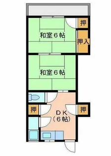 大膳橋コーポ【203号室】の間取り