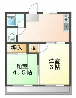 青雲荘【208号室】の間取り