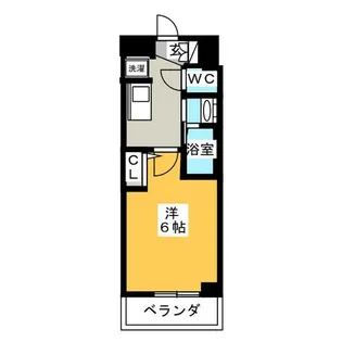 エステムコート名古屋新栄Ⅱアリーナ【14階】の間取り