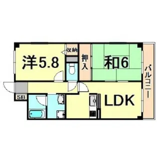 エトアール甲子園口【1階】の間取り