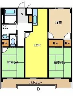 エステート藤薮【1階】の間取り