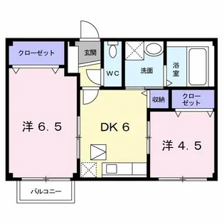 フィオーレ長行西【1階】の間取り