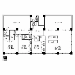 トランセット覚王山【4階】の間取り