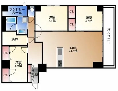 RESIDENCE KIKUZAKA【3階】の間取り